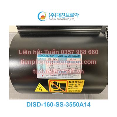 Quạt Daejin Blower DISD-160-SS-3550A14 Vietnam