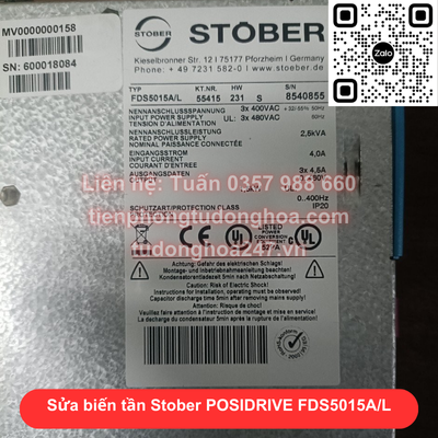 Sửa biến tần Stober POSIDRIVE FDS5015A/L